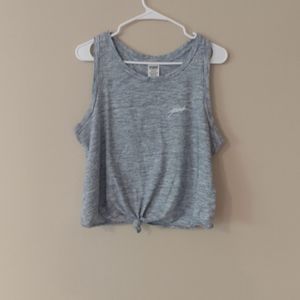 PINK grey cropped tank size L